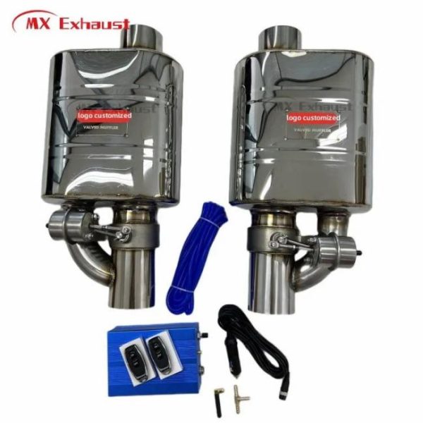 Tuning Exhausted Systems |   1 set (2 muffler) of valved exhaust muffler valvetronic pipe for Sports Cars