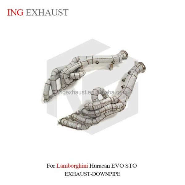 Tuning Exhausted Systems |   ING Performance 2017+ For Lamborghini Huracan EVO STO Stainless Steel Manifold Exhaust System Tuning Exhausted Systems