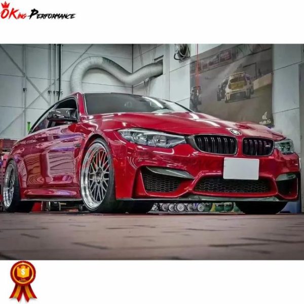 Car Bumpers |   CS Style Carbon Fiber Car Bumper Splitter For BMW F80 F82 F83 M3 M4 Front Lip