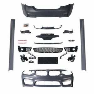 Car Bumpers |   Front Bumper Side Skirts Rear Diffuser For BMW 3 Series F30 M3 M4 Style PP Plastic Body Kit