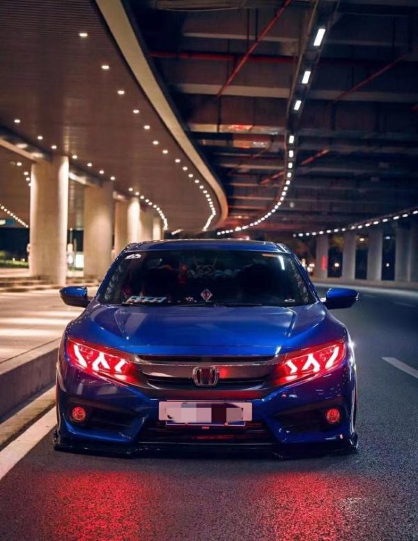 LED Headlights |   Hot Selling RGB LED Red White Blue Eyes Dynamic Turn signal Headlights for Honda 10th 11th Civic Type R hatchback FK8 FL5