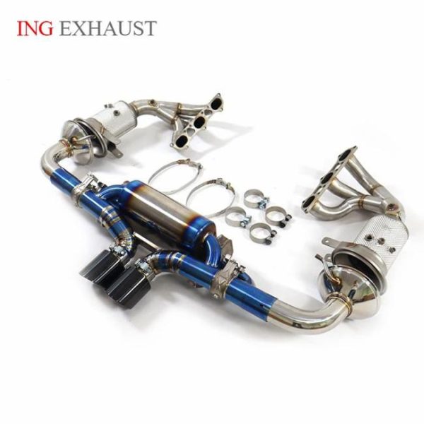 Tuning Exhausted Systems |   ING For Porsche 992 Exhaust 2018+ 911 992 GT3 4.0T stainless steel Manifold Titanium alloy Catback Exhaust Valve