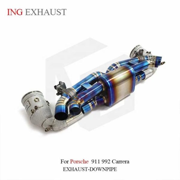 Tuning Exhausted Systems |   ING titanium alloy Catback Exhaust Valve For Porsche 2019+ 911 992 Carrera 3.0T Turbo S Targe 4S tuning exhausted systems