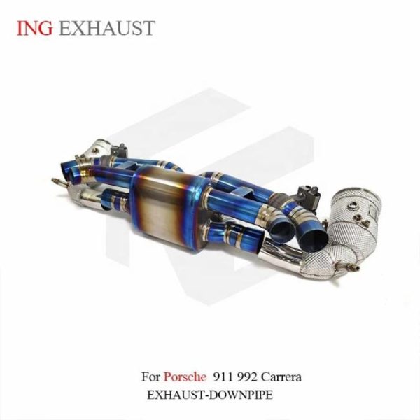 Tuning Exhausted Systems |   ING titanium alloy Catback Exhaust Valve For Porsche 2019+ 911 992 Carrera 3.0T Turbo S Targe 4S tuning exhausted systems