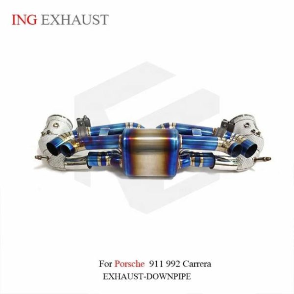 Tuning Exhausted Systems |   ING titanium alloy Catback Exhaust Valve For Porsche 2019+ 911 992 Carrera 3.0T Turbo S Targe 4S tuning exhausted systems